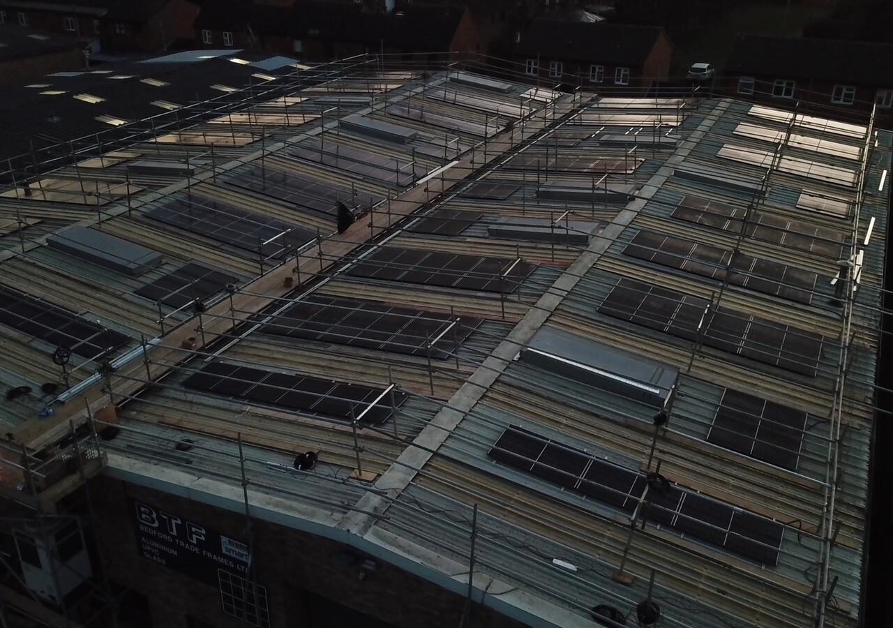 Bedford Trade Frames Solar PV Array